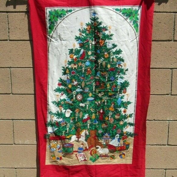 VTG Sewing Panel Giant Christmas Door Cover Decor - Picture 1 of 4